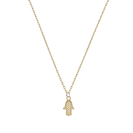 GARGANTILLA ORO 18KL MANO DE FATIMA CALADA