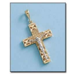 [C298] CRUZ CON CRISTO EN ORO DE 18KL - 21X32MM