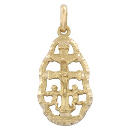 [M322] CRUZ DE CARAVACA ORO 18KL DE 15X29MM