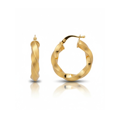 AROS ORO 18KL RIZADOS - 17MM