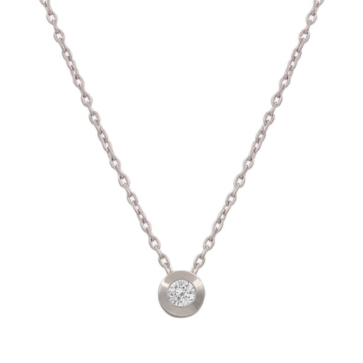 GARGANTILLA ORO BLANCO 18KL CHATON - 5MM