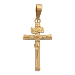 [C101F] CRUZ EN ORO DE 18KL CON CRISTO - 14X23MM