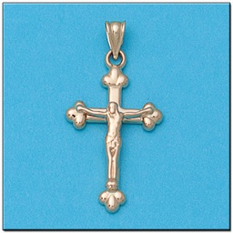 [C448] CRUZ EN ORO DE 18KL CON CRISTO - 17X28MM