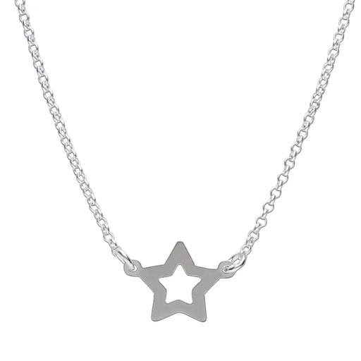 GARGANTILLA PLATA 925MM ESTRELLA