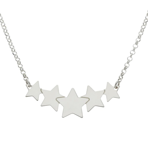 GARGANTILLA PLATA 925MM ESTRELLAS