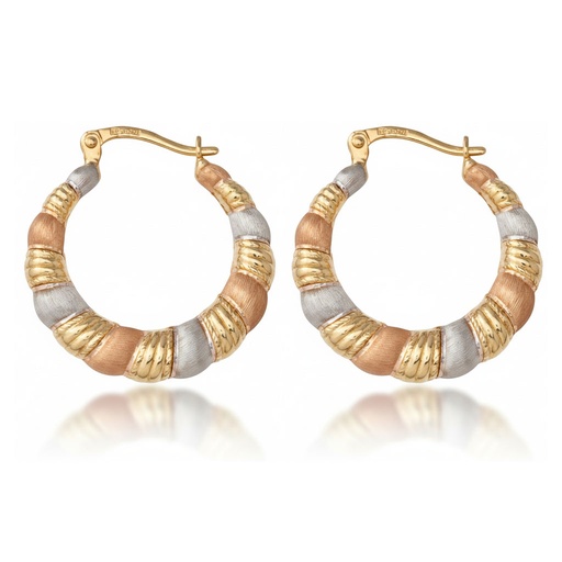 AROS ORO 18KL TRICOLOR