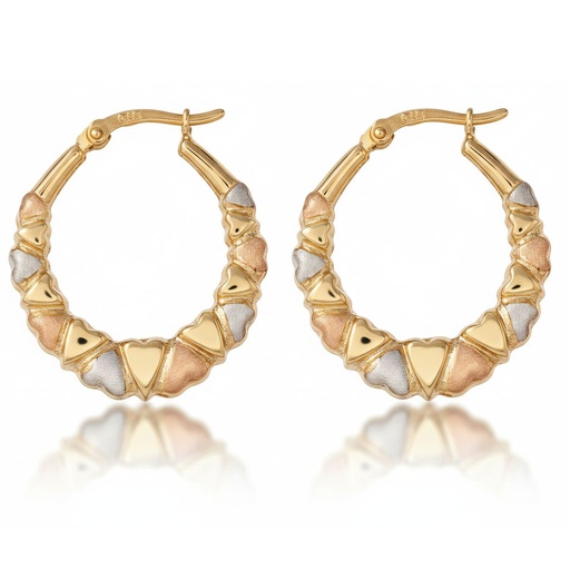 AROS ORO 18KL TRICOLOR
