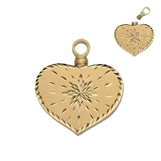 GUARDACENIZAS ORO 18 KL CORAZON - 24X27MM