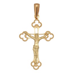 [C431] CRUZ ORO 18KL CON CRISTO DE 17X29MM