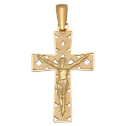 [C430] CRUZ ORO 18KL CRISTO - 16X27MM