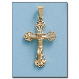 [C33] CRUZ ORO 18KL CRISTO - 17X28MM