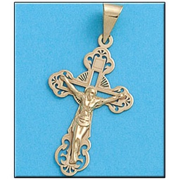 [C429] CRUZ ORO 18KL CRISTO - 18X30MM