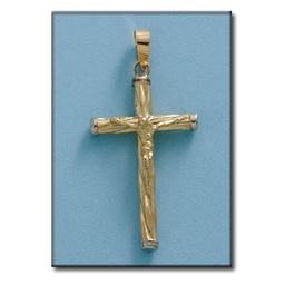 [C3029F] CRUZ ORO 18KL CRISTO - 18X33MM