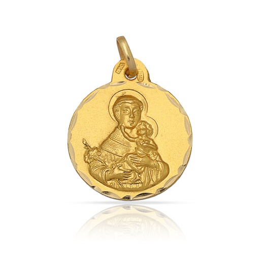 MEDALLA ORO 18KL SAN ANTONIO - 15MM