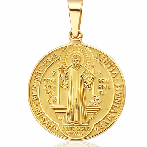 MEDALLA ORO 18KL SAN BENITO - 20MM