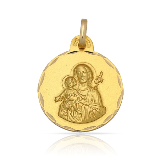 MEDALLA ORO 18KL SAN JOSE - 17MM