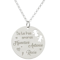 [AG2097] GARGANTILLA AMORES PLATA 925MM - 26MM