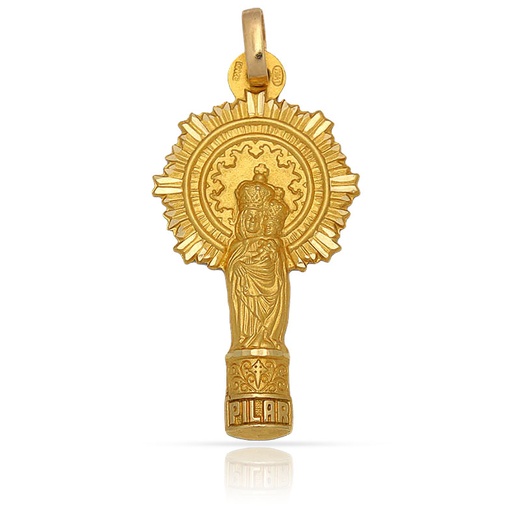 MEDALLA ORO 18KL V. DEL PILAR - 17x34MM