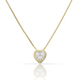 [AG681] GARGANTILLA CORAZON PLATA CHAPADA ORO (copia)