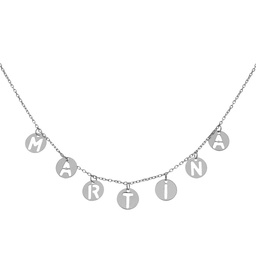 [AG2038] GARGANTILLA NOMBRE MINI CHARMS PLATA 925MM