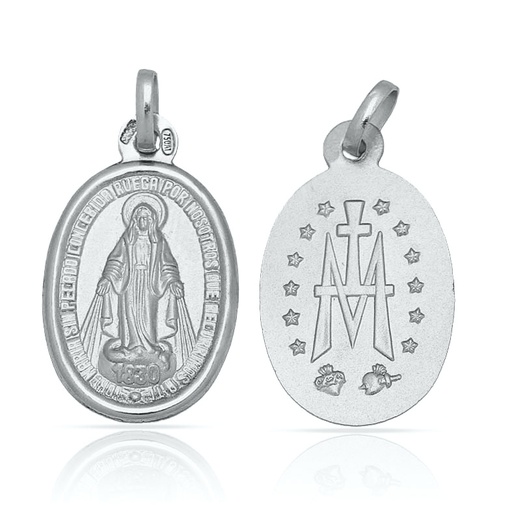 MEDALLA PLATA 925MM V. MILAGROSA MEDIANA - 15x24MM