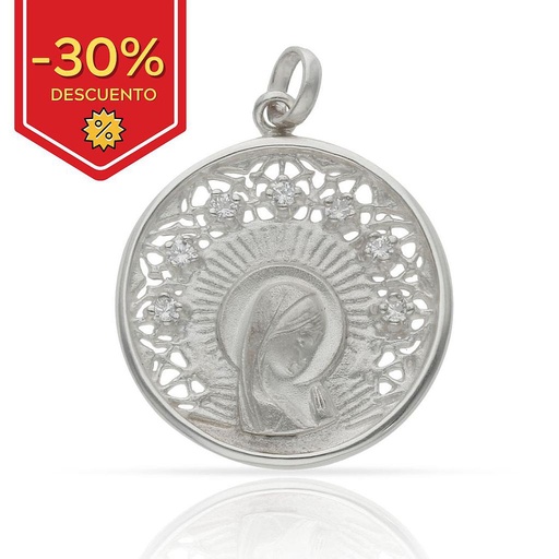 MEDALLA PLATA 925MM VIRGEN NIÑA - 25MM