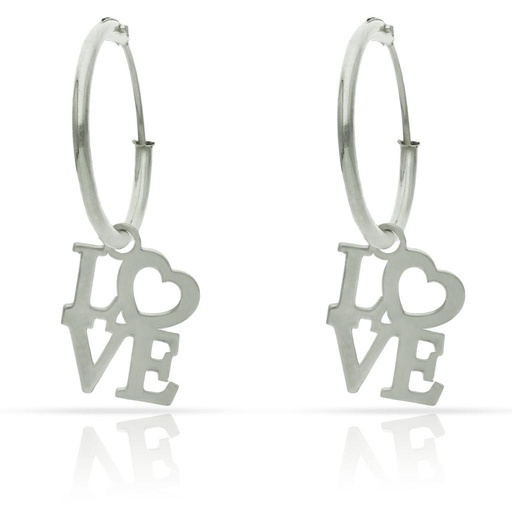 AROS PLATA 925MM LOVE - 12MM