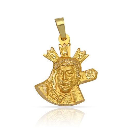 MEDALLA PLATA CHAPADA EN ORO GRAN PODER - 20x26MM