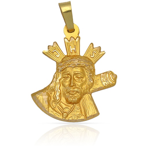 MEDALLA PLATA CHAPADA EN ORO GRAN PODER - 25x33MM
