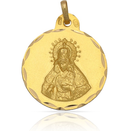 MEDALLA PLATA CHAPADA EN ORO V. DE LA MACARENA - 19MM