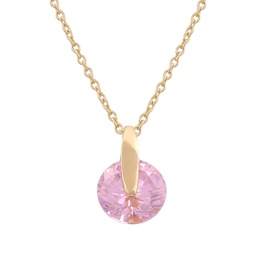 [G719] GARGANTILLA ORO 18KL PIEDRA ROSA