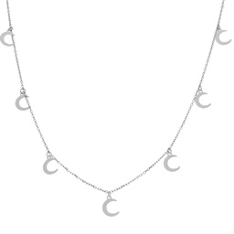 [AG635] GARGANTILLA PLATA 925M CHARMS LUNAS