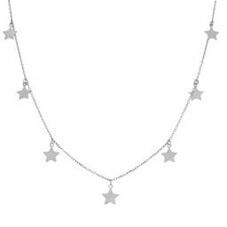 [AG633] GARGANTILLA PLATA 925MM CHARMS ESTRELLAS