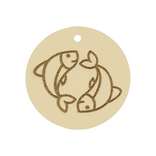 MI HISTORIA - ABALORIO ORO 18KL HOROSCOPO PISCIS