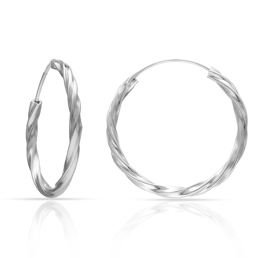 AROS PLATA 925MM TRENZADOS - 20MM
