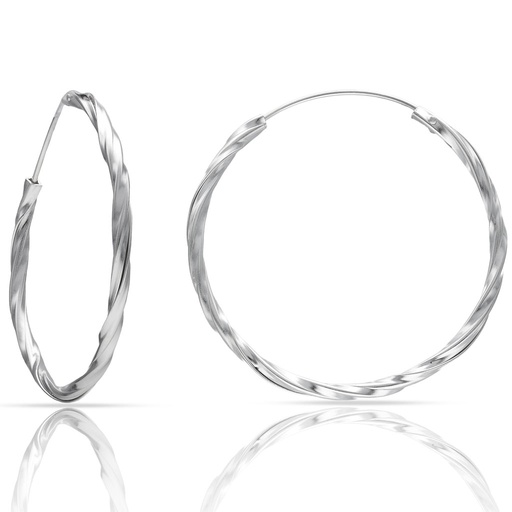 AROS PLATA 925MM TRENZADOS - 30MM