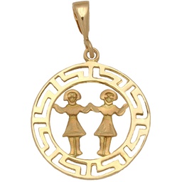 [G86] HOROSCOPO EN ORO DE 18KL GEMINIS