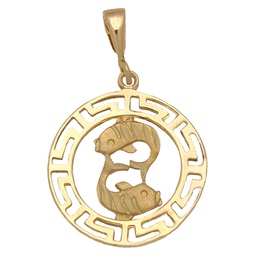 [G92] HOROSCOPO EN ORO DE 18KL PISCIS