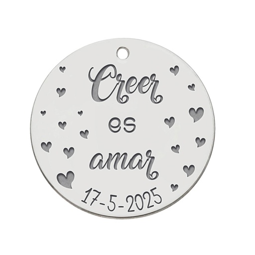 MI HISTORIA - ABALORIO PLATA 925MM CREER ES AMAR