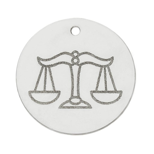 MI HISTORIA - ABALORIO PLATA 925MM HOROSCOPO LIBRA