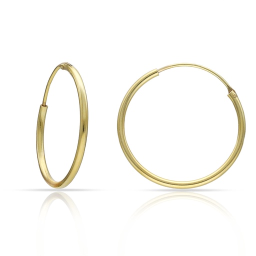 AROS PLATA CHAPADA EN ORO - 18MM