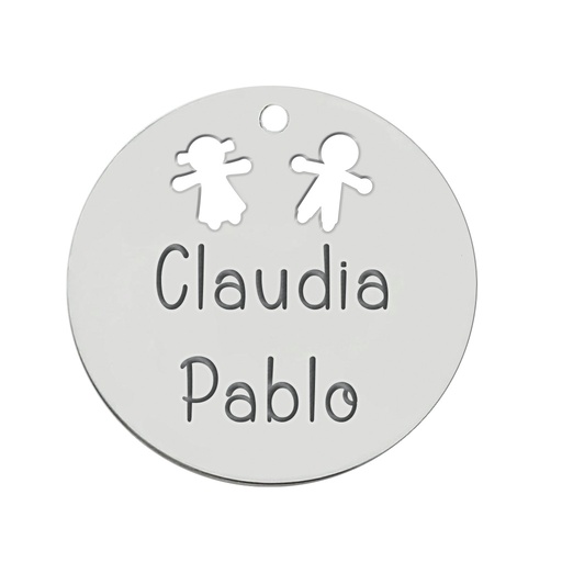 MI HISTORIA - ABALORIO PLATA 925MM NIÑA + NIÑO