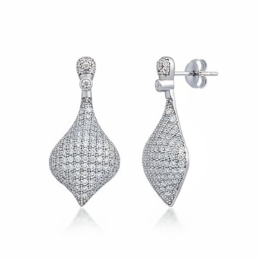 PENDIENTE PLATA 925MM CIRCONITAS