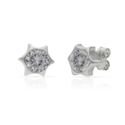 PENDIENTE PLATA 925MM ESTRELLA CIRCONITA