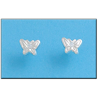 PENDIENTE PLATA 925MM MARIPOSA