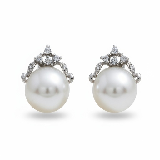 PENDIENTE PLATA 925MM PERLA CHINA - 13MM