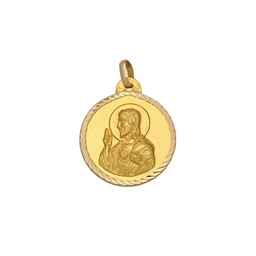 [M562] MEDALLA ORO 18KL SAGRADO CORAZON - 16MM