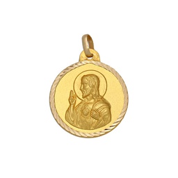 [M561] MEDALLA ORO 18KL SAGRADO CORAZON - 18MM