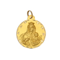 [M566] MEDALLA ORO 18KL VIRGEN CARMEN - 18MM