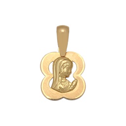 [M526] MEDALLA ORO 18KL VIRGEN NIÑA - 10X13 MM